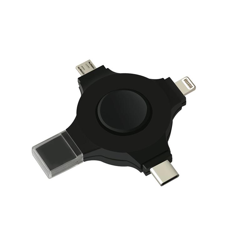 Spinner shape adapter with Micro TypeC lightning connector Spinner shape adapter with Micro TypeC lightning connector