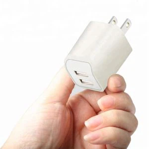 브랜드 2 포트 USB 벽면 휴대폰 충전기