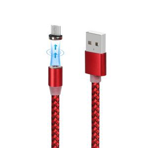 나일론 편조 자석 Microusb 충전기 케이블