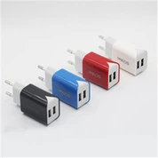 2개의 USB 포트 Eu 플러그 벽 충전기(CE Fcc Rohs 포함)