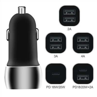 2포트 USB C 차량용 충전기